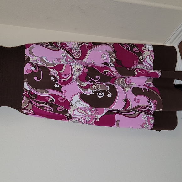 💕Rabbit Rabbit Rabbit Pink/Brown Paisley Dress - Size 12💕 - Picture 4 of 10